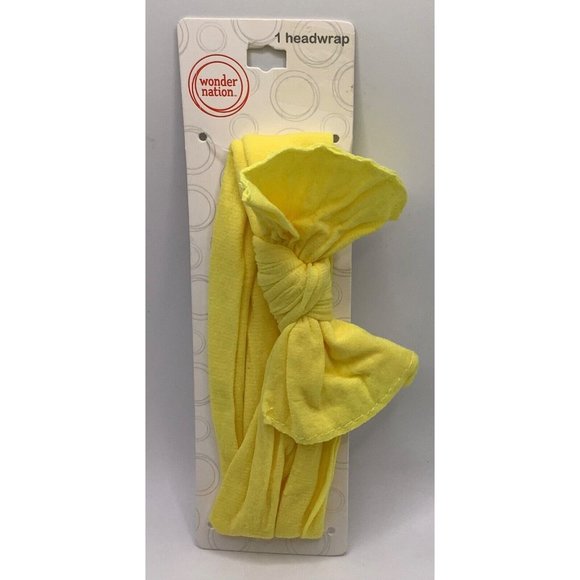 Wonder Nation Bright Yellow Headwrap Bow Girl Toddler Child - Picture 1 of 2